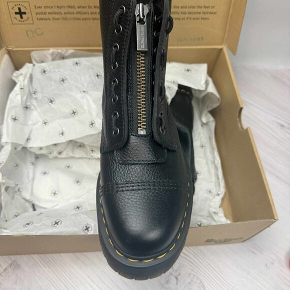 Dr. Martens Sinclair Women’s Leather Platform Boots High Black Size EU 42 - Picture 5 of 16